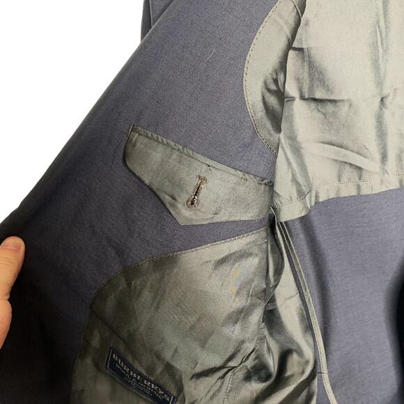 Burberrys Vintage Wool Mohair Blazer Jacket Men's Navy Blue 30 Designer - Picture 12 of 14